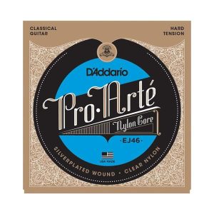 Strings, Pkg, Classical Guitar, D’Addario EJ46 Pro-Arte Hard Tension Nylon