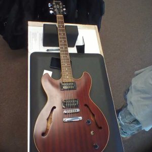 Ibanez Artcore Semi-Hollow Guitar, AS53-TRF, Transparent Red Flat